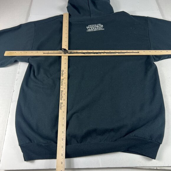 2015 Star Wars The Force Awakens Sweatshirt Adult Large Black Faded Hoodie Movie - Picture 12 of 15